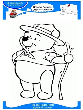 Çocuklar İçin Winnie Boyama Sayfaları 